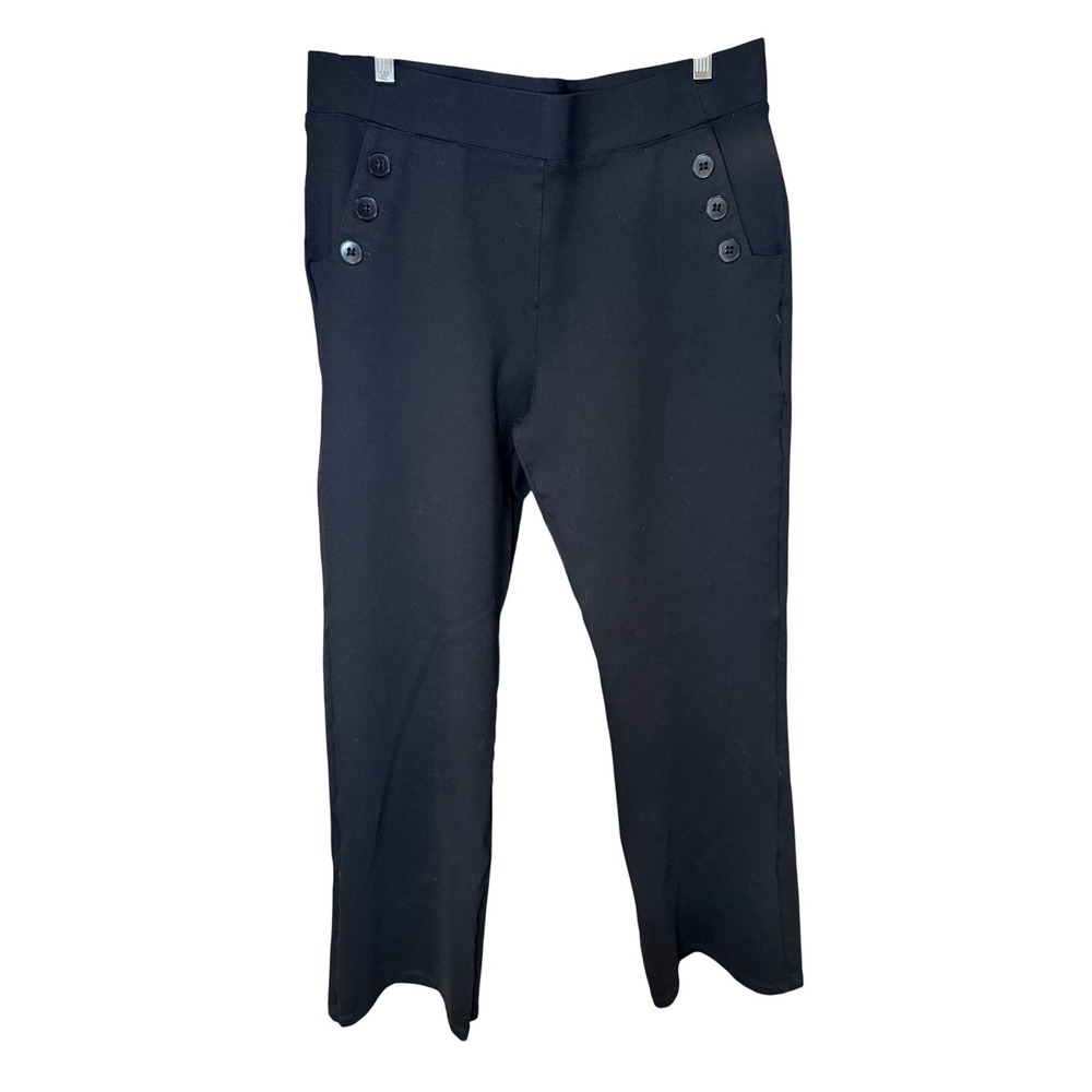 Betabrand Dress Pant Yoga Pant Bootcut Black Size XL Petite
